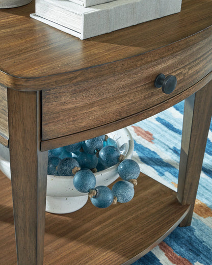Burkbyer - Brown - Rectangular End Table