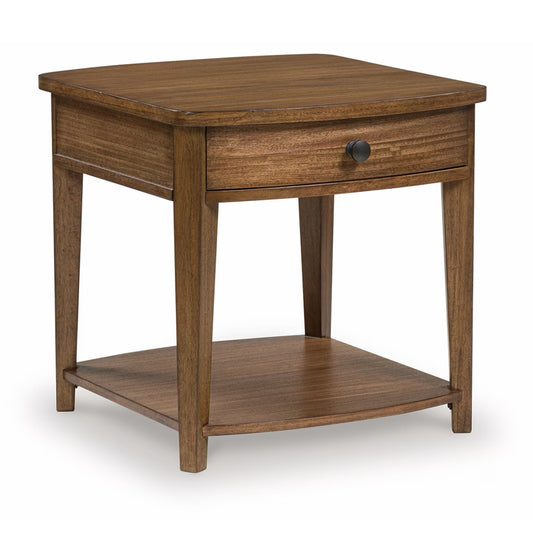 Burkbyer - Brown - Rectangular End Table