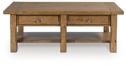 Vandenmore - Medium Brown - Rectangular Cocktail Table