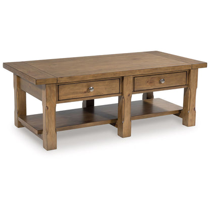 Vandenmore - Medium Brown - Rectangular Cocktail Table
