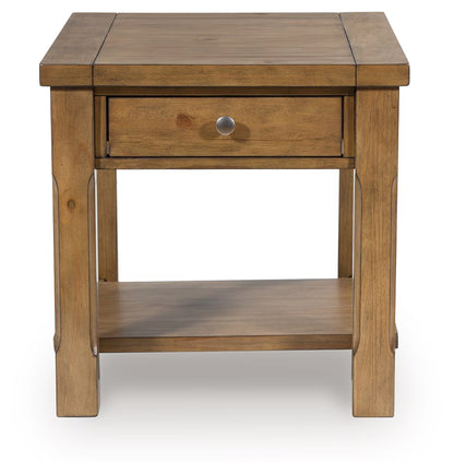 Vandenmore - Medium Brown - Rectangular End Table
