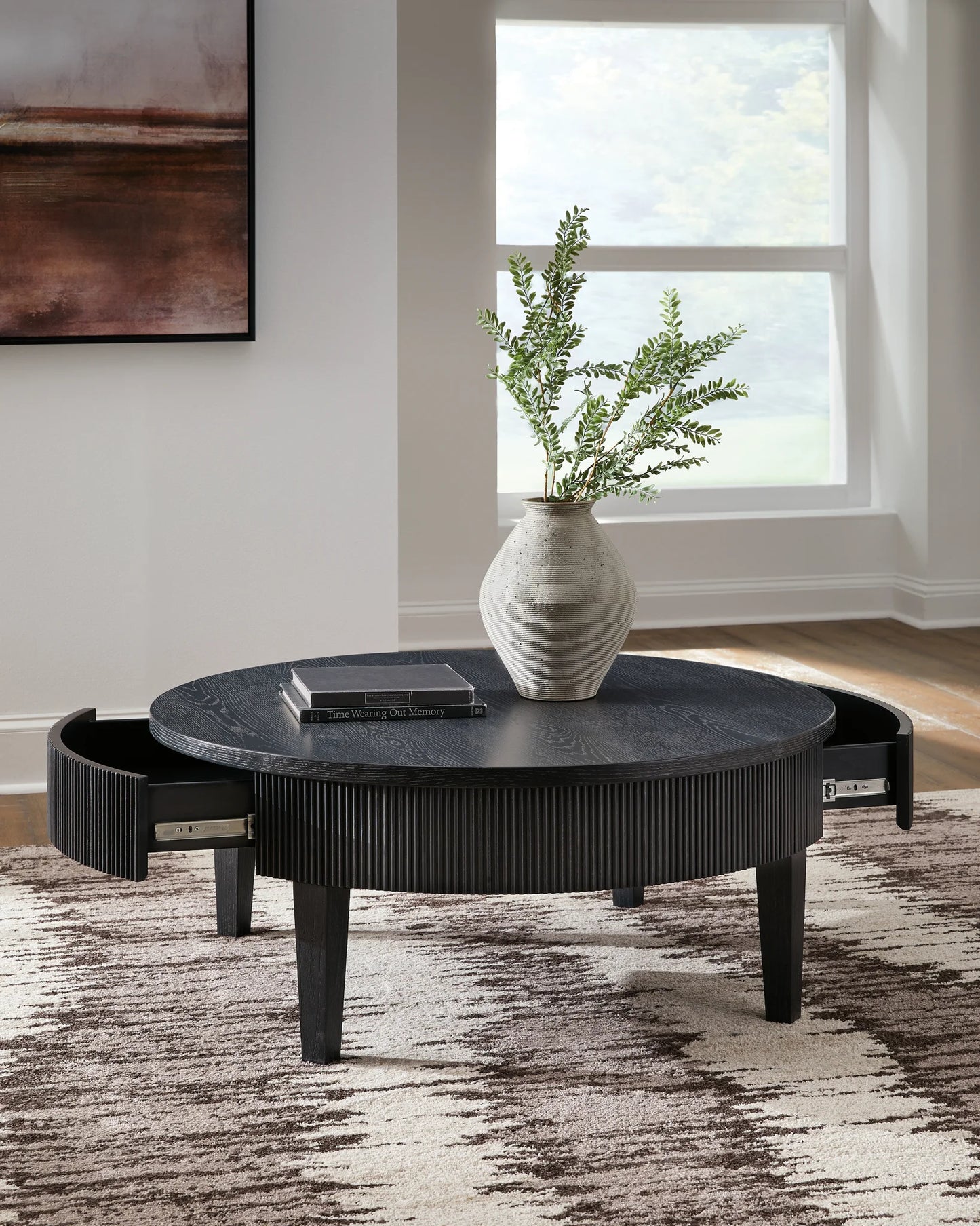 Marstream - Black - Round Cocktail Table-5