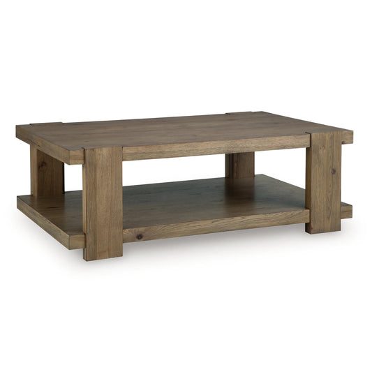 Flangren - Rectangular Cocktail Table - Light Brown