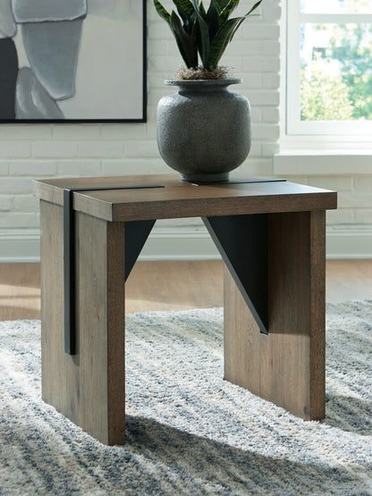 Kandinew - Square End Table - Light Brown