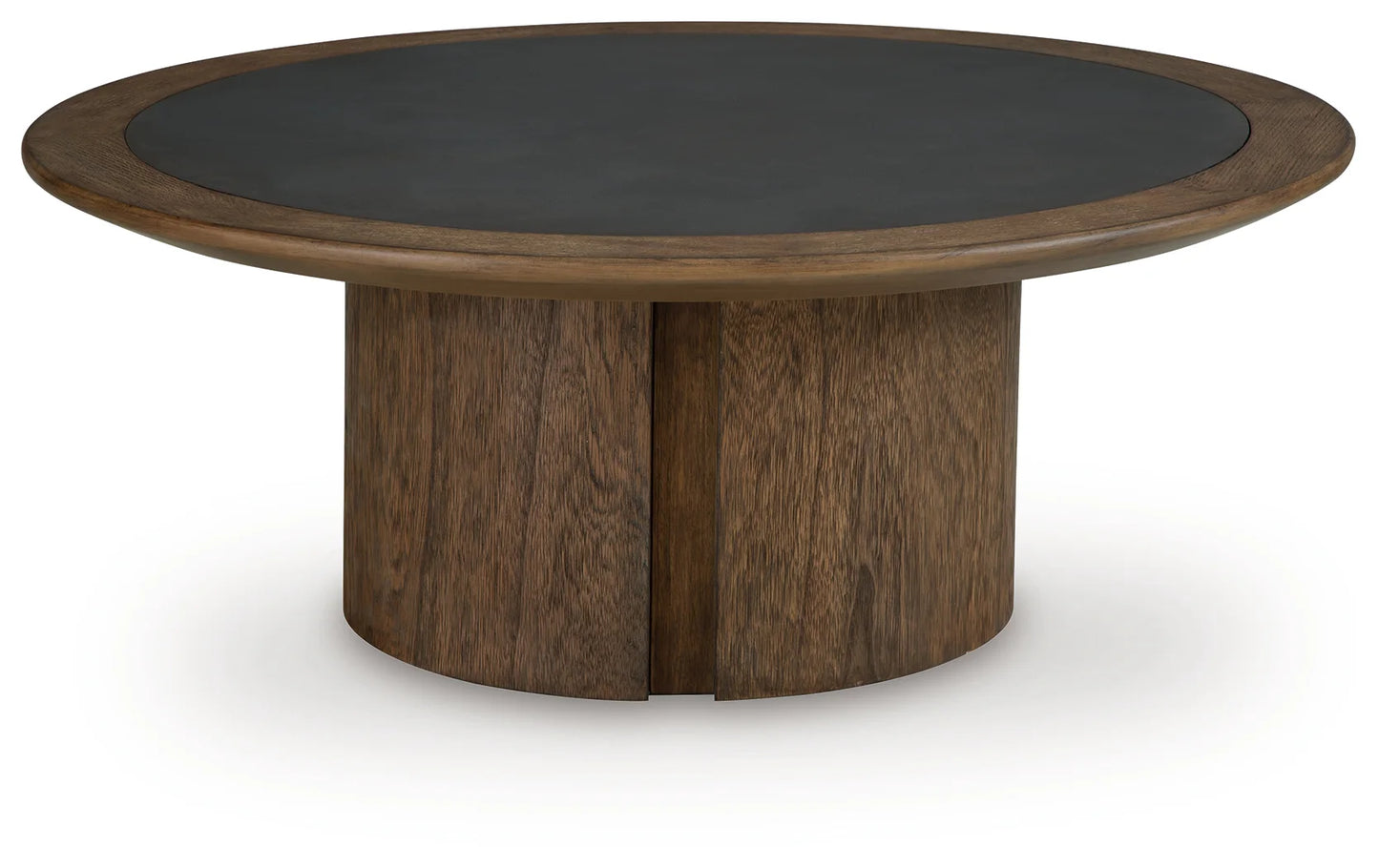 Dontayne - Round Cocktail Table - Warm Brown