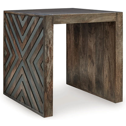 Dreggan - Brown - Square End Table