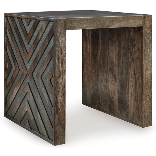 Dreggan - Brown - Square End Table