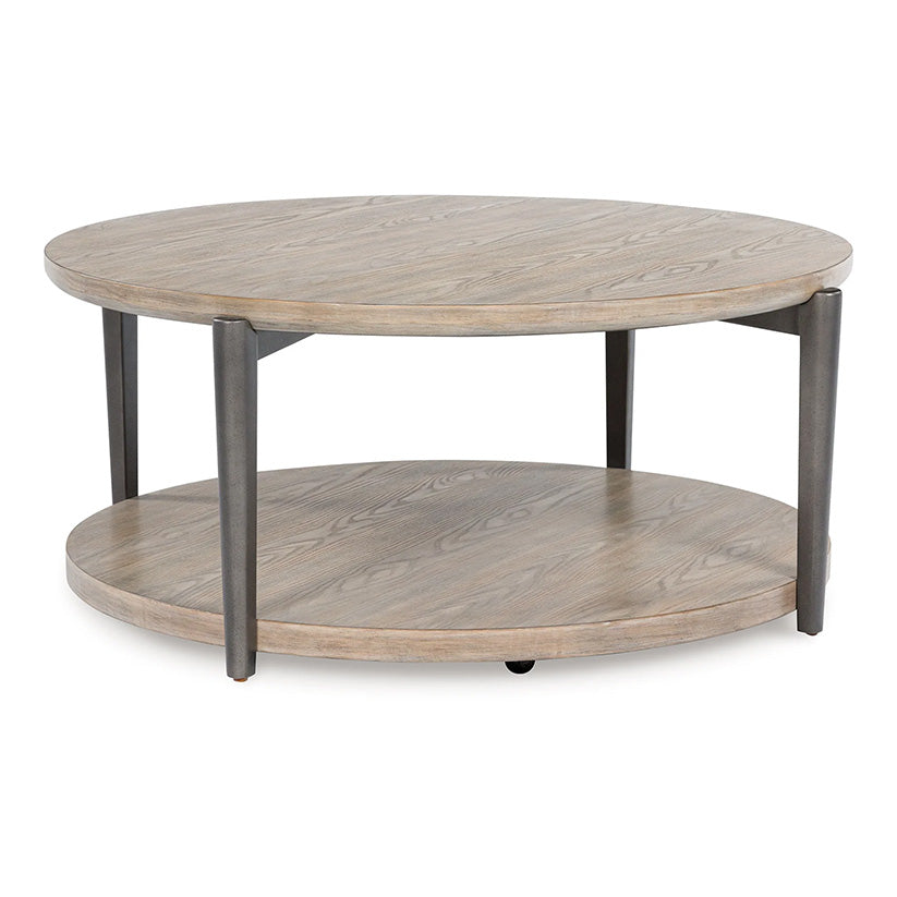 Dyonton - Light Grayish Brown - Round Cocktail Table