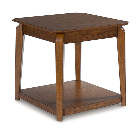 Trenmour - Medium Brown - Square End Table