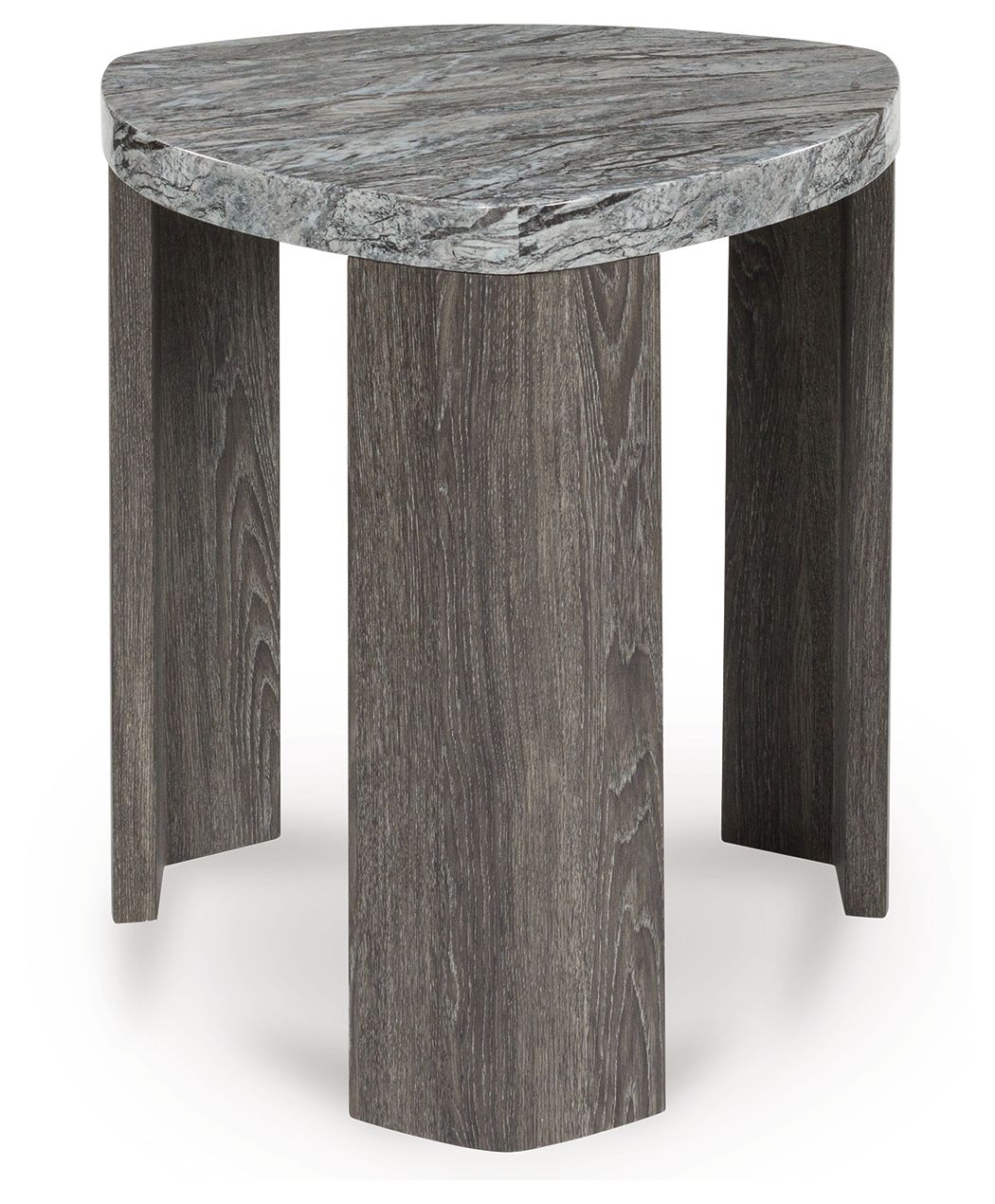 Surmour Gray / Brown Triangle End Table Furniture Warehouse Ohio