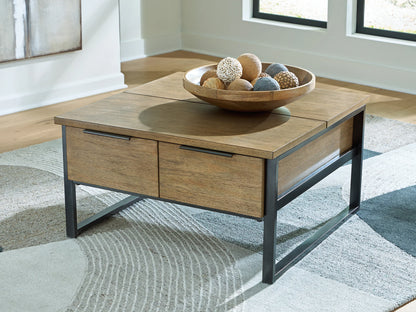 Montia - Lift Top Cocktail Table - Light Brown