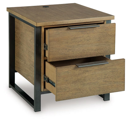 Montia - Rectangular End Table - Light Brown