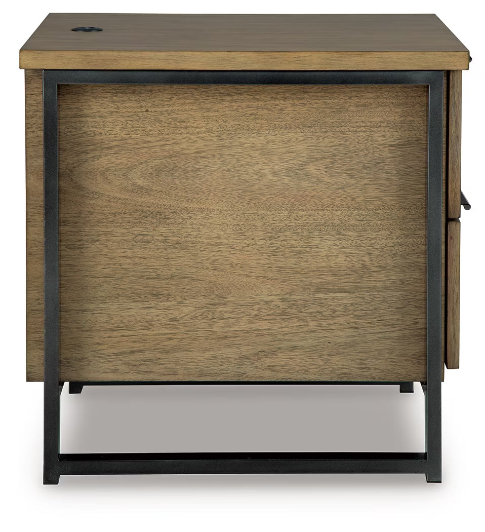 Montia - Rectangular End Table - Light Brown