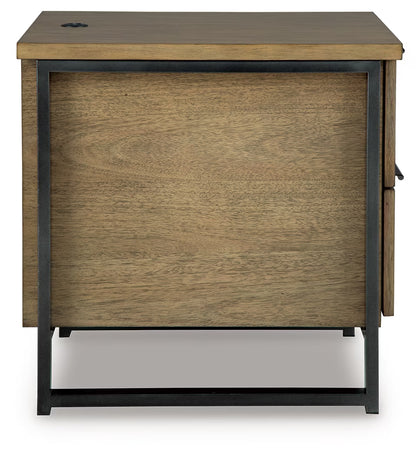 Montia - Rectangular End Table - Light Brown