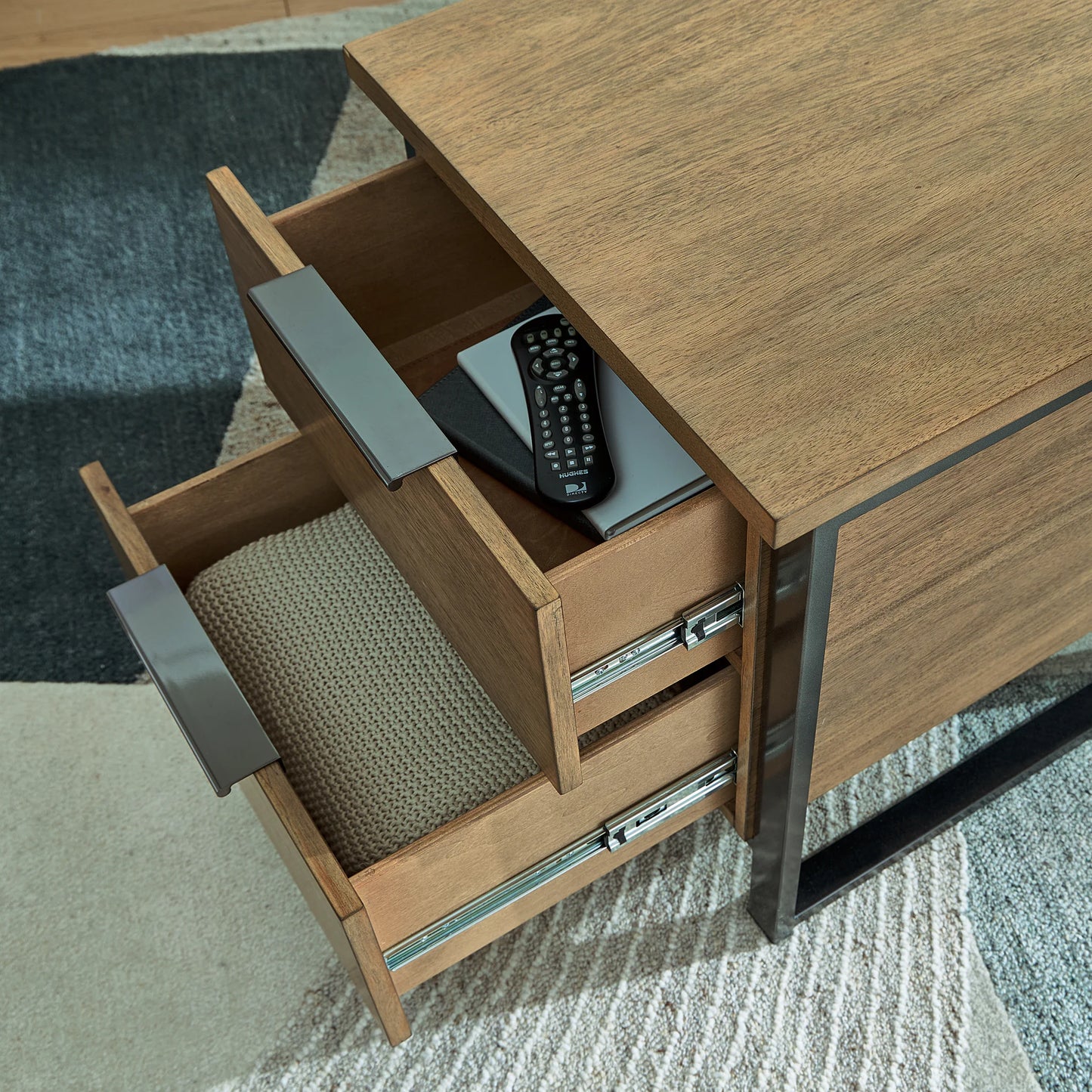 Montia - Rectangular End Table - Light Brown