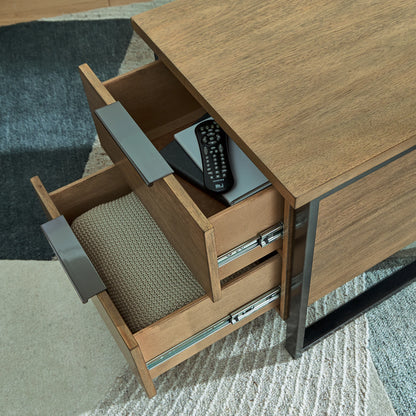 Montia - Rectangular End Table - Light Brown