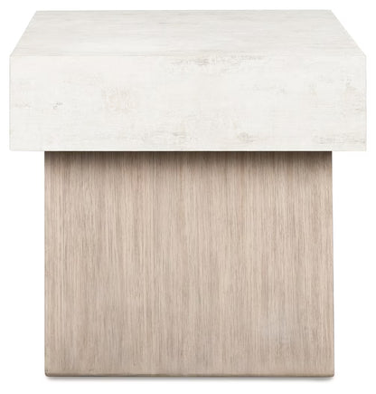 Jorlaina - Light Grayish Brown - Square End Table With Faux Cement Top