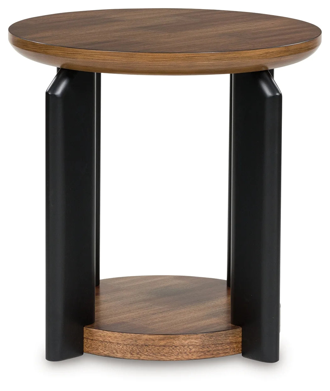 Kraeburn - Brown / Black - Round End Table-3