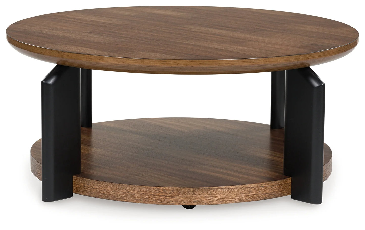 Kraeburn - Brown / Black - Round Cocktail Table-3