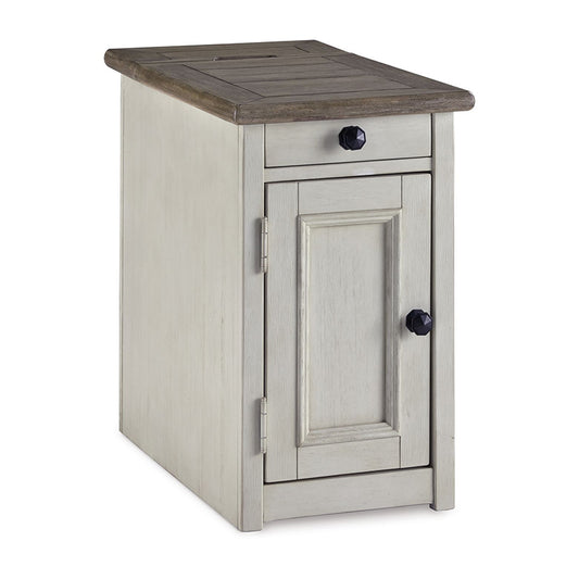 Bolanburg - White / Brown / Beige - Chair Side End Table - Door