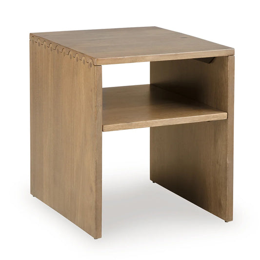Ella Grove - Rectangular End Table - Rich Brown
