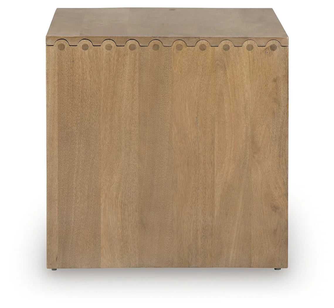 Ella Grove - Rectangular End Table - Rich Brown