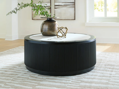 Grayman - Round Cocktail Table - Black