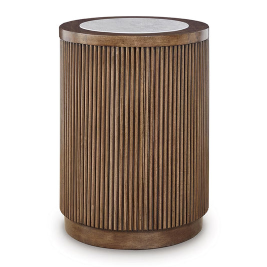 Hadonna - Round End Table - Brown