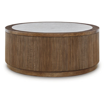 Hadonna - Round Cocktail Table - Brown
