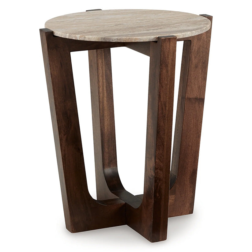 Tanidore - Warm Brown - Round End Table