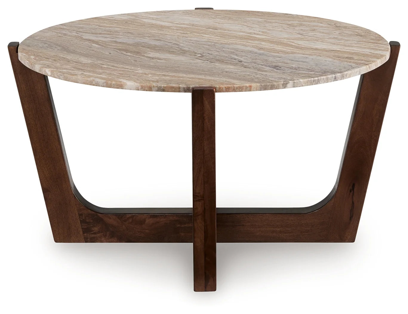 Tanidore - Warm Brown - Round Cocktail Table-2