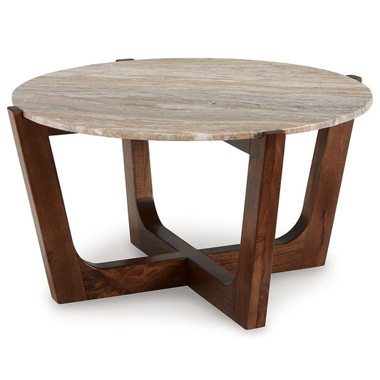 Tanidore - Warm Brown - Round Cocktail Table