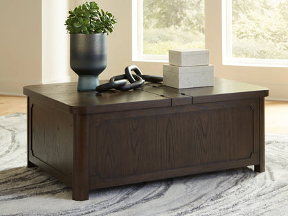 Breckington - Dark Brown - Cocktail Table With Storage