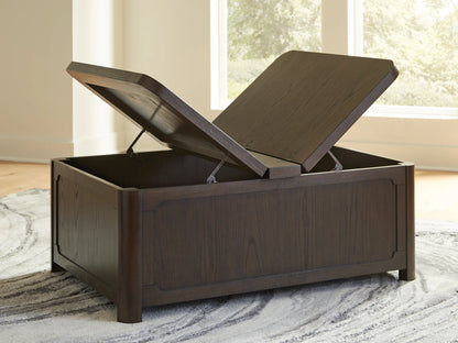 Breckington - Dark Brown - Cocktail Table With Storage