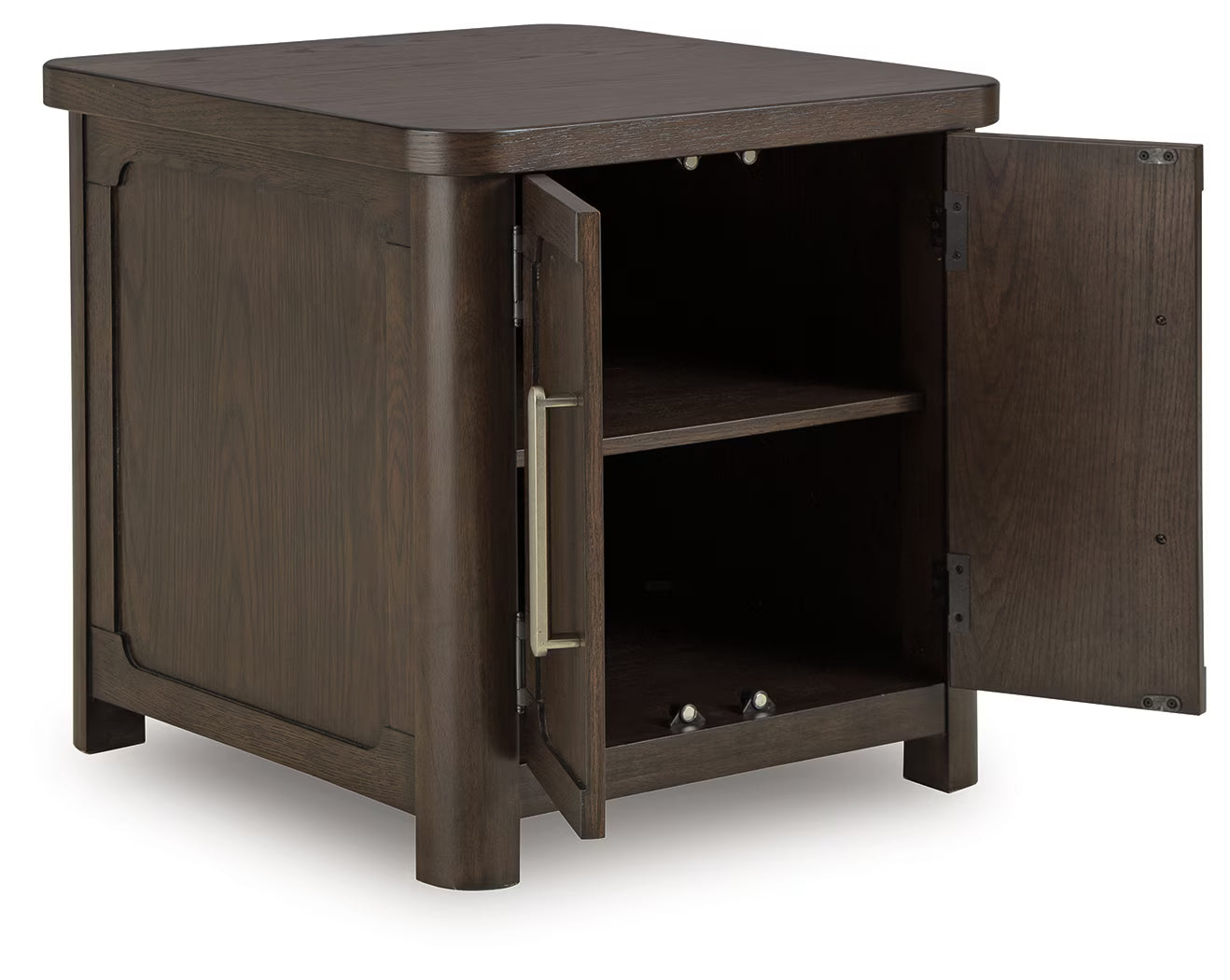 Breckington - Dark Brown - Rectangular 2-door End Table