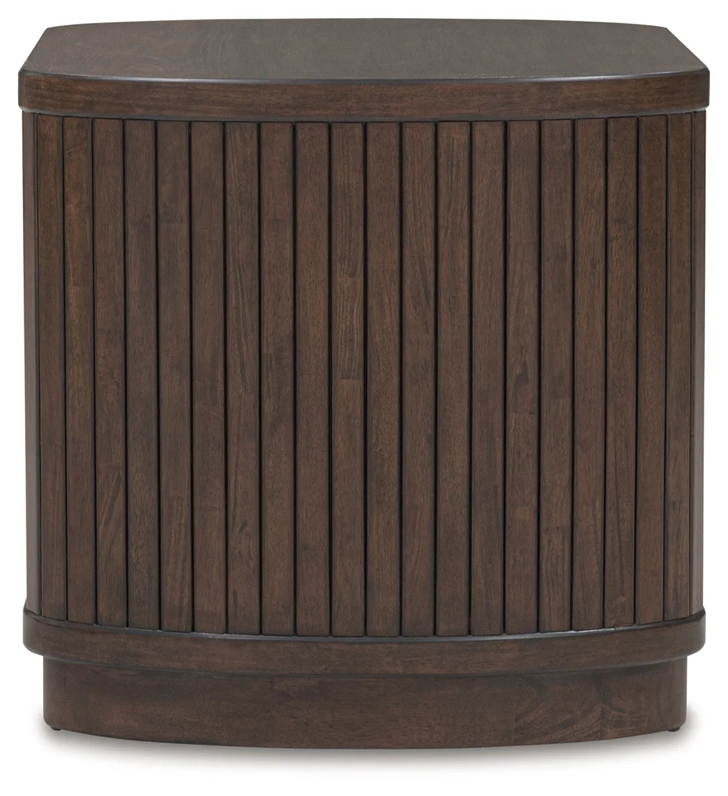 Korestone - Dark Brown - Square End Table-3