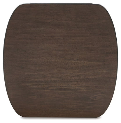 Korestone - Dark Brown - Square End Table-4