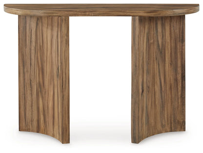 Austanny - Warm Brown - Sofa Table 2