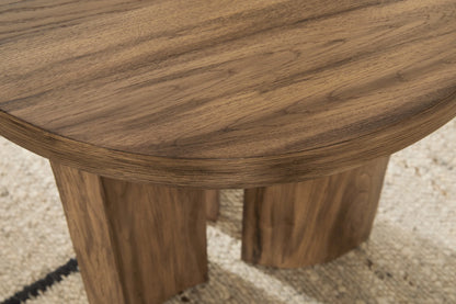 Austanny - Warm Brown - Round End Table 4