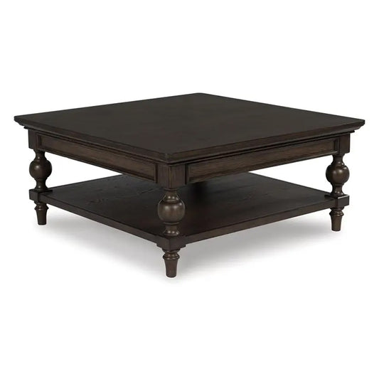 Veramond - Dark Brown - Square Cocktail Table