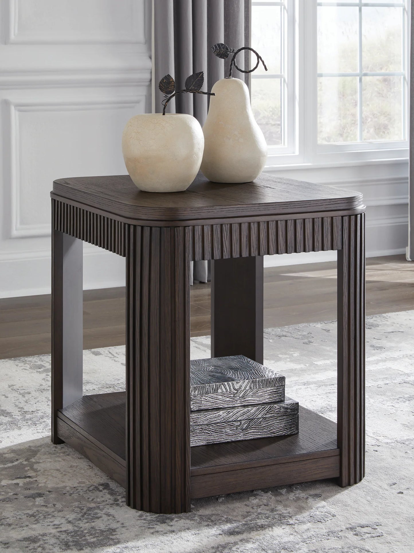 Carlibrie - Warm Brown - Rectangular End Table