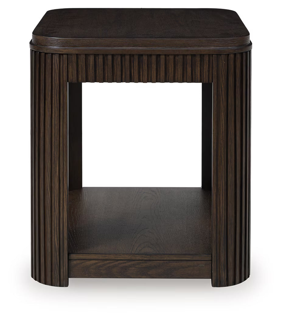 Carlibrie - Warm Brown - Rectangular End Table