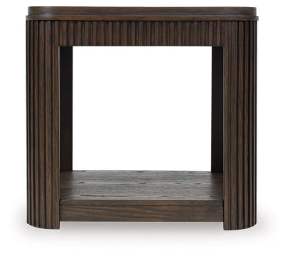 Carlibrie - Warm Brown - Rectangular End Table