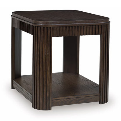 Carlibrie - Warm Brown - Rectangular End Table