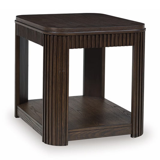Carlibrie - Warm Brown - Rectangular End Table