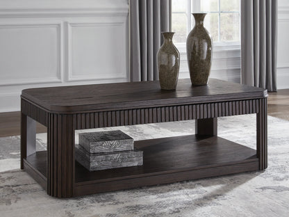 Carlibrie - Warm Brown - Lift Top Cocktail Table