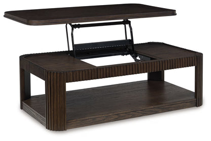 Carlibrie - Warm Brown - Lift Top Cocktail Table