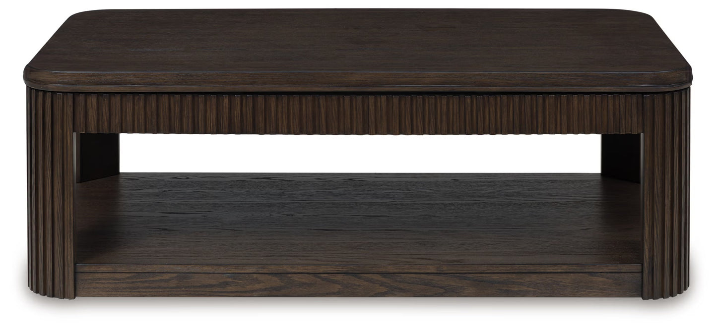 Carlibrie - Warm Brown - Lift Top Cocktail Table