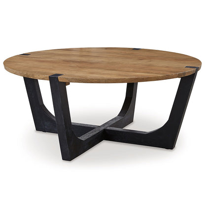 Hanneforth - Brown - Round Cocktail Table