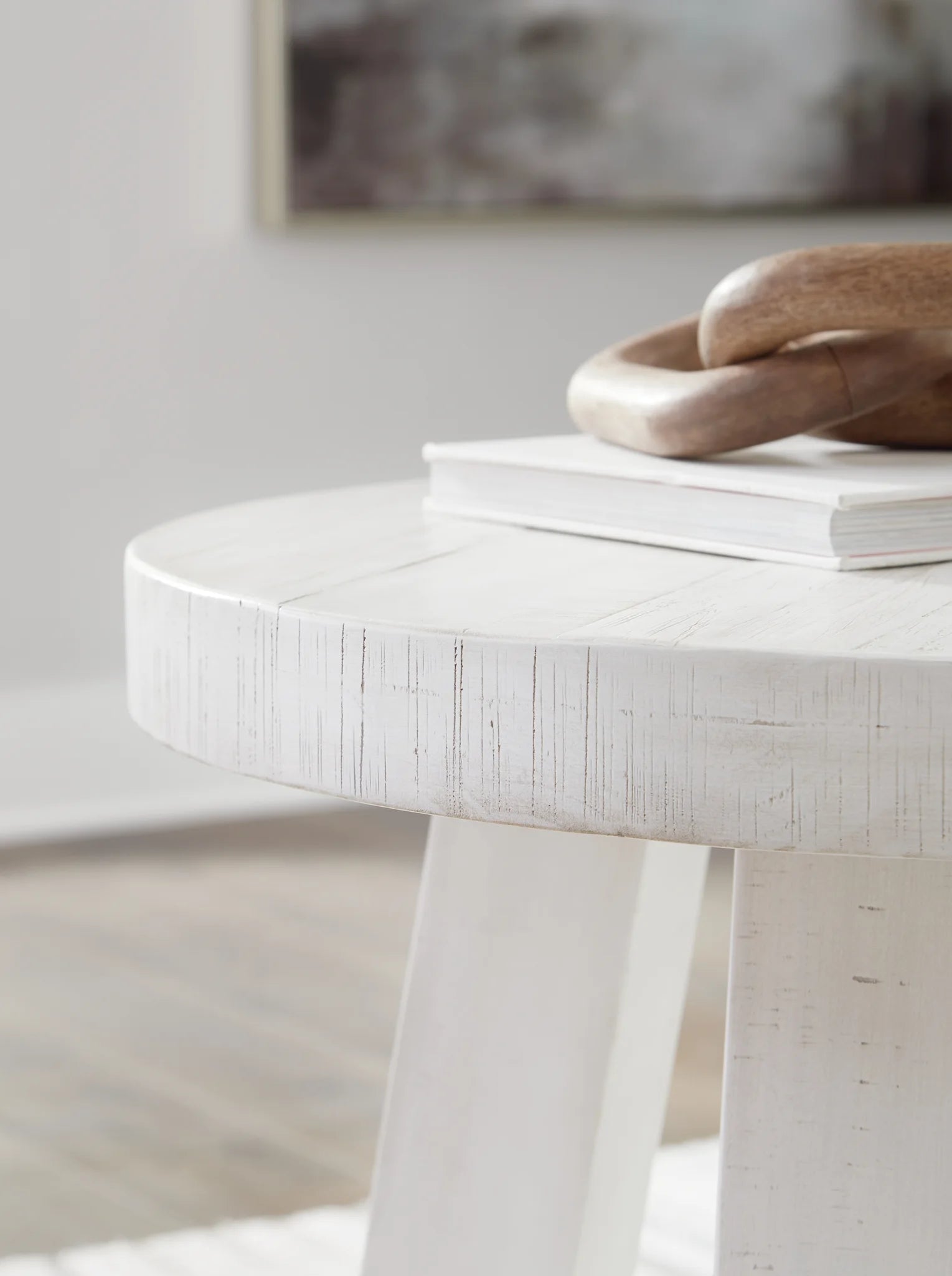 Jallison - Off White - Round End Table-4